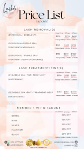 Lash Service Package Price Page